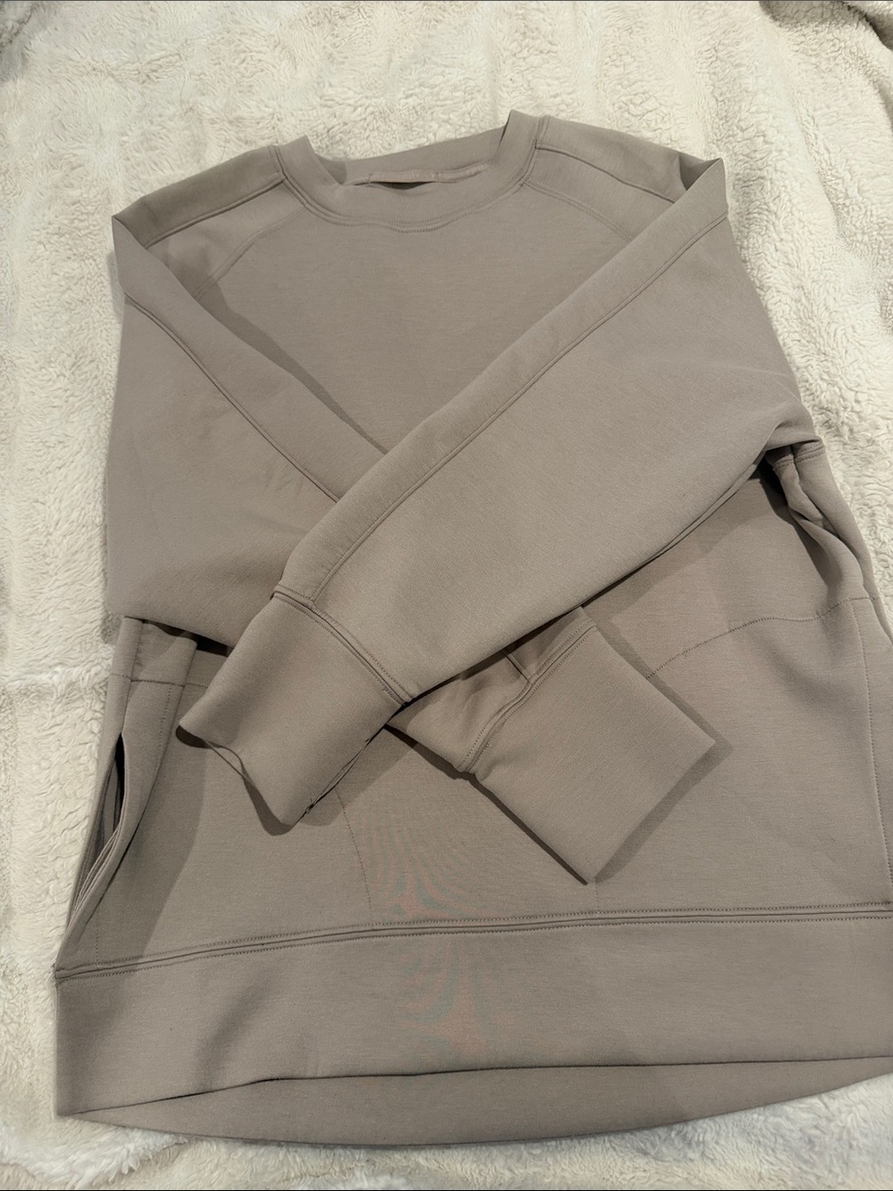 Abercrombie & Fitch Neutral Taupe Crewneck Sweatshirt